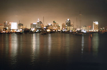 San Diego Hafen bei Nacht