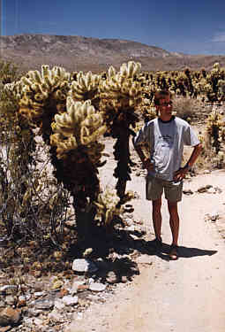 Matthias neben Joshua Trees