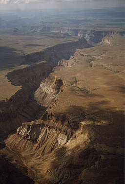 Grand Canyon aus der Sicht des Flugzeugs
