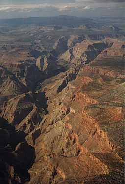 Grand Canyon aus der Sicht des Flugzeugs
