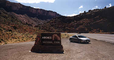 Eingang zum Arches Nationalpark