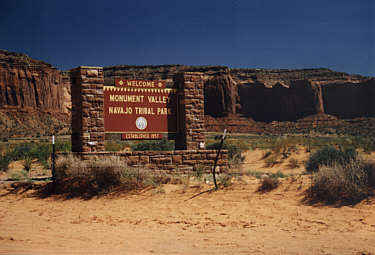 Eingang zum Monument Valley